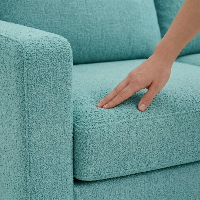 Canapé modulaire Clifford, Vert, polyester écume de mer