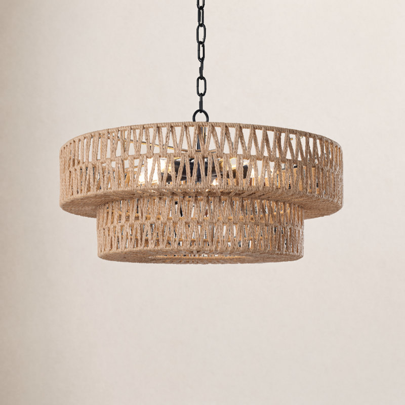 Caytlen Iron 5-Light Chandelier, Matte Black