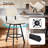 Alonsa 26.6" Industrial Swivel Counter Stool with Rectangular Back and Metal Frame-137917163