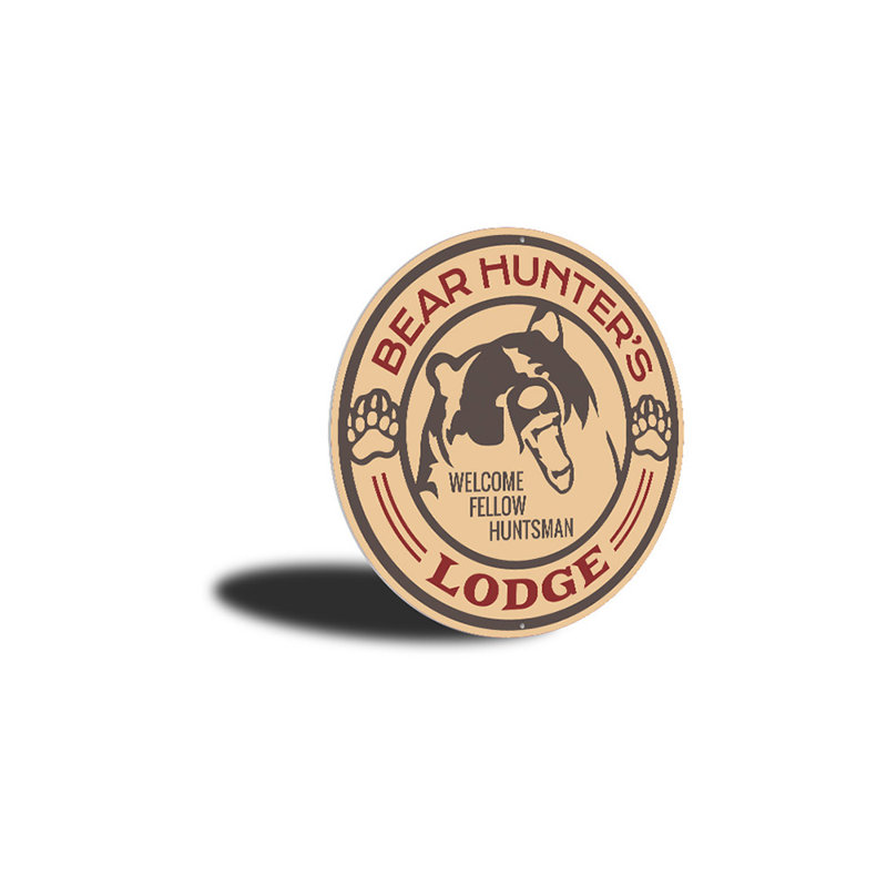 Plaque en aluminium Bear Bear's Lodge, H 12 po x l 12 po x P 0,04 po