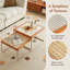 Ensemble de tables basses Modernes, en bois manufacturé et en rotin, pour petits espaces