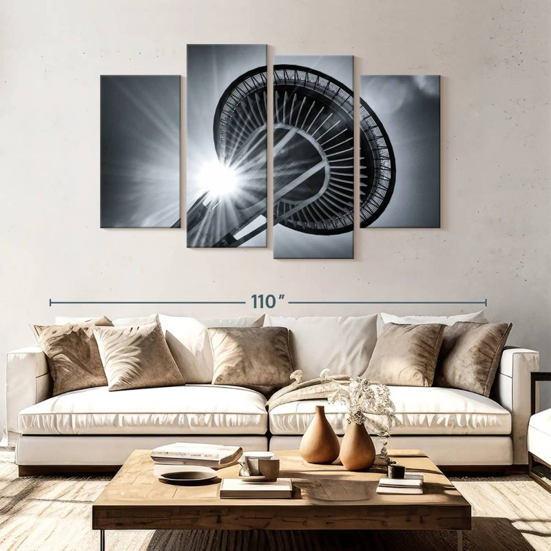 Lilie Space Needle Sunburst, H 54 po x l 84 po