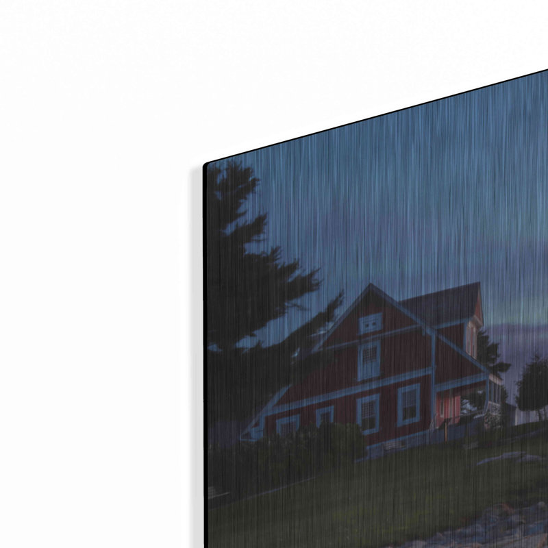 Art mural en métal «Dusk at Rock Island» par Lori Deiter, H 24 po x l 36 po