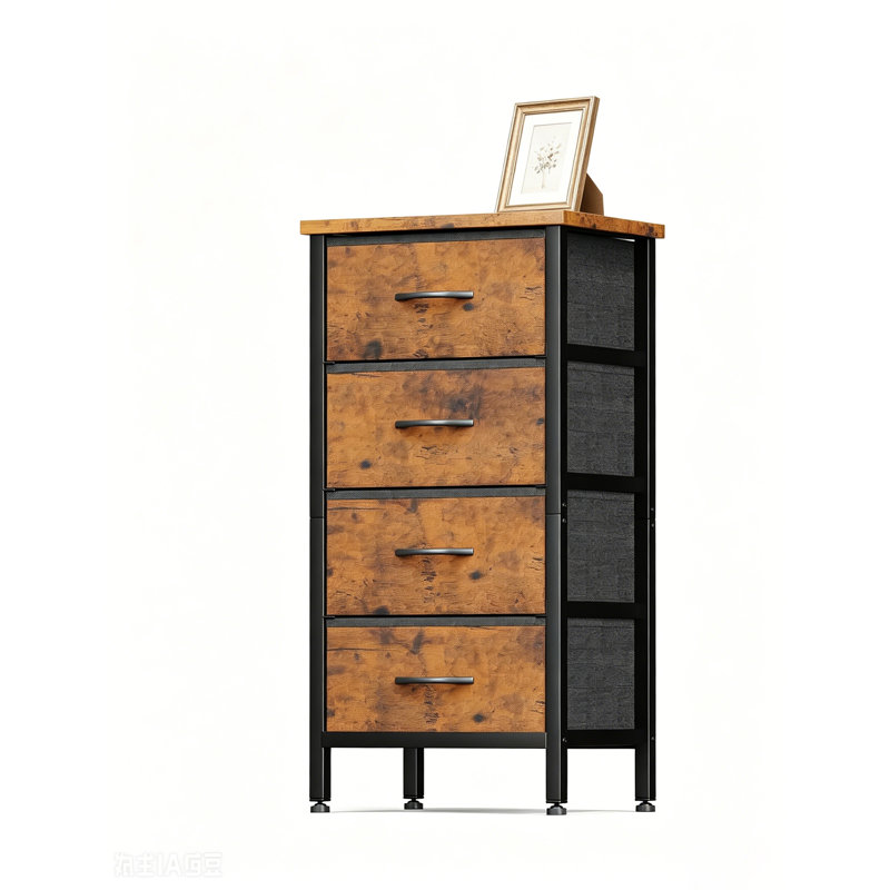 40 cm W Chest of 4 Drawers, Rustic Brown