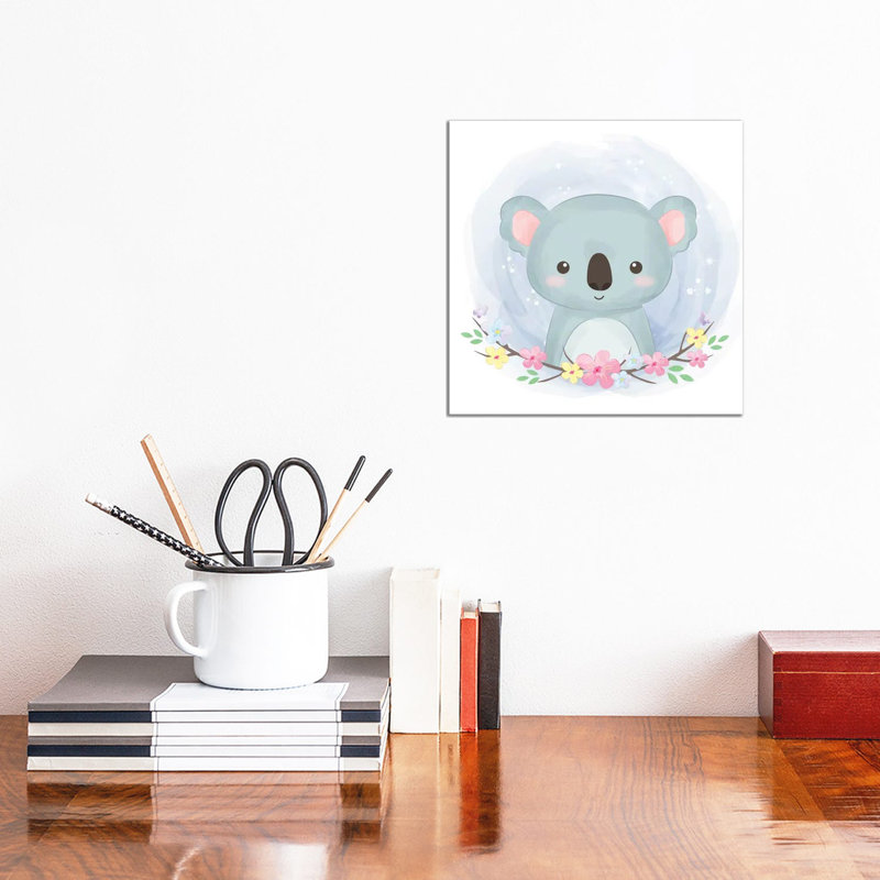 Koala pour chambre d'enfant par - Toile tendue, H 12 po x l 12 po x P 0,75 po
