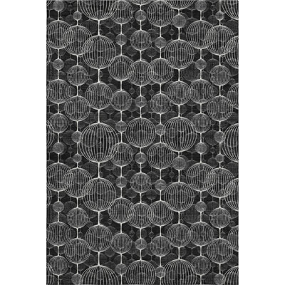 Premium Machine Washable Prisco Black Rug