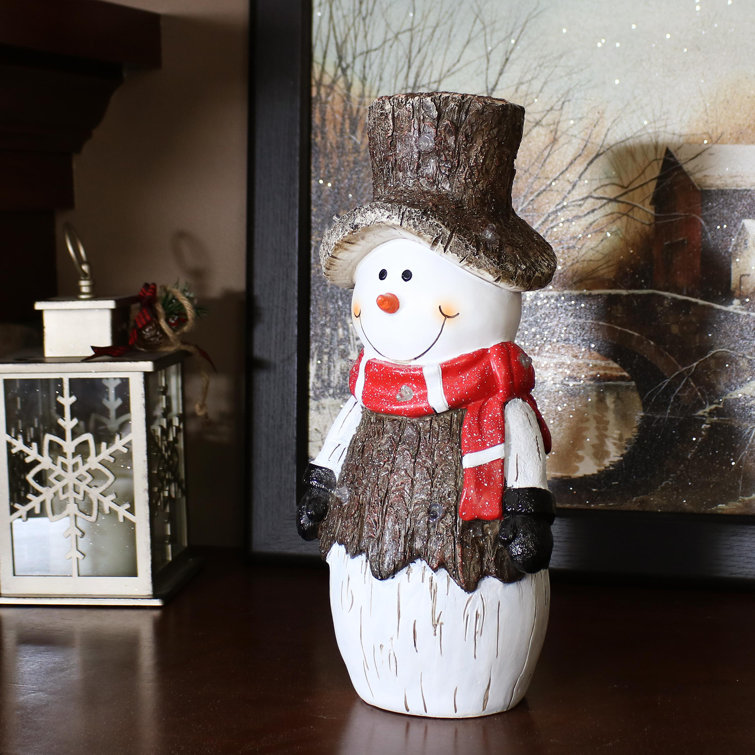 Twinkling Snowman Statue with LED Lights