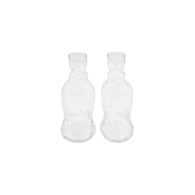 Kaori Clear Glass Contemporary Carafe Set of 2