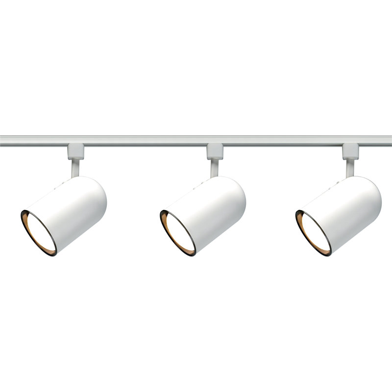 Ensemble de rail d'éclairage cylindrique 3 lumières