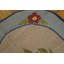 Vintage Mid Century Floral American Oval Hooked Folk Art Rug