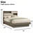 Platform Bed with Storage Headboard and Open Shelving-1841243101