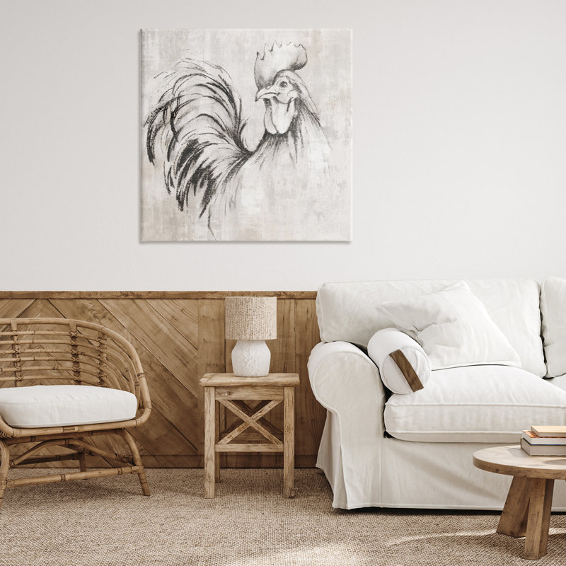  Impression sur toile, "Coq croquis" par Eli Jones, H 36 po x l 36 po