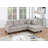 Living Room Furniture 2-PCS Sectional Sofa Set LAF Sofa And RAF Chaise Mushroom Color Tweeted-Like Velvet Tufted Couch Nailheads-360620438-360620445