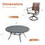 Ensemble de salle à manger pour 8 personnes avec table de salle à manger ronde de 60 po et 8 chaises pivotantes rembourrées en PE-123149657