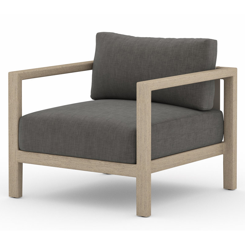 Sonoma Outdoor Teak Lounge Chair, Weathered Gray, Gray