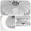 Ventilateur de plafond fermé 18 pouces avec lumière et télécommande, ventilateur encastré moderne à profil bas sans pales pour la salle à manger de la cuisine de la chambre à coucher