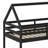 Twin Size Bunk House Shape Bed With Ladder, House Shape Low Bunk Bed With Safety Guardrail-107391824