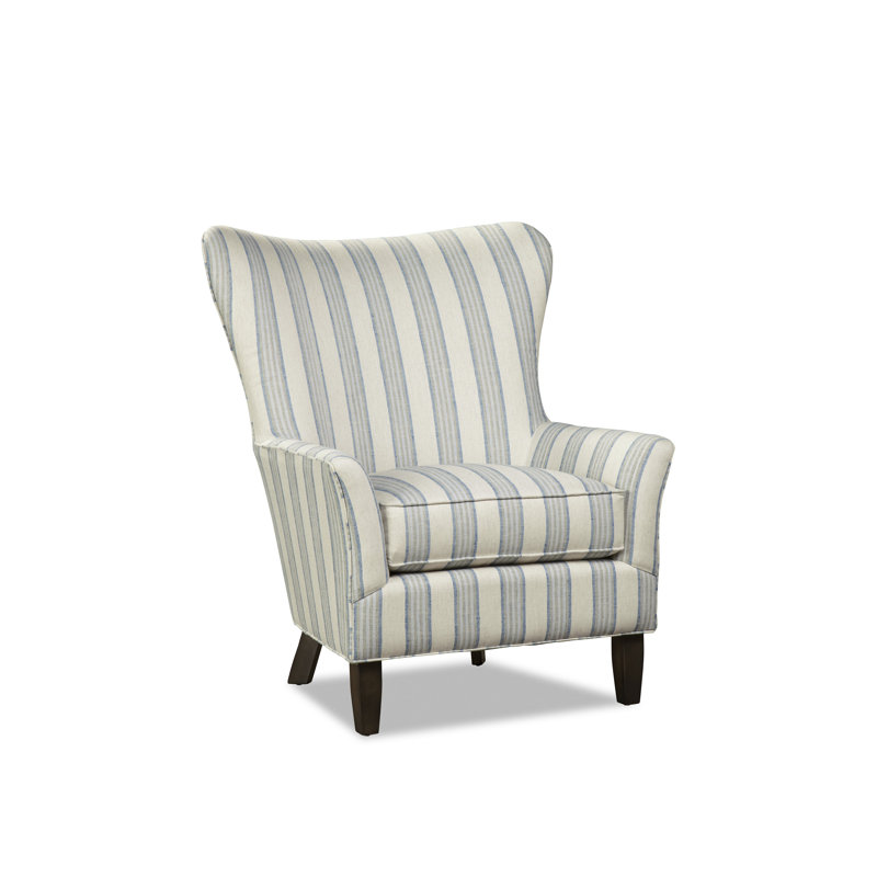 Mihara Upholstered Wingback Chair, Ida Light Gray