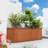 Barros Solid Cedar Rectangular Planter Box with Drainage Holes-2088857657-2102627043
