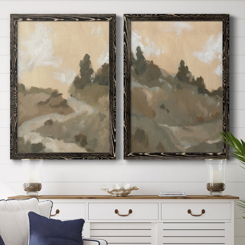 Hillside Walking Path I, toile encadrée de qualité supérieure - prête à être accrochée, H 37,5 po x l 55 po x P 1,5 po