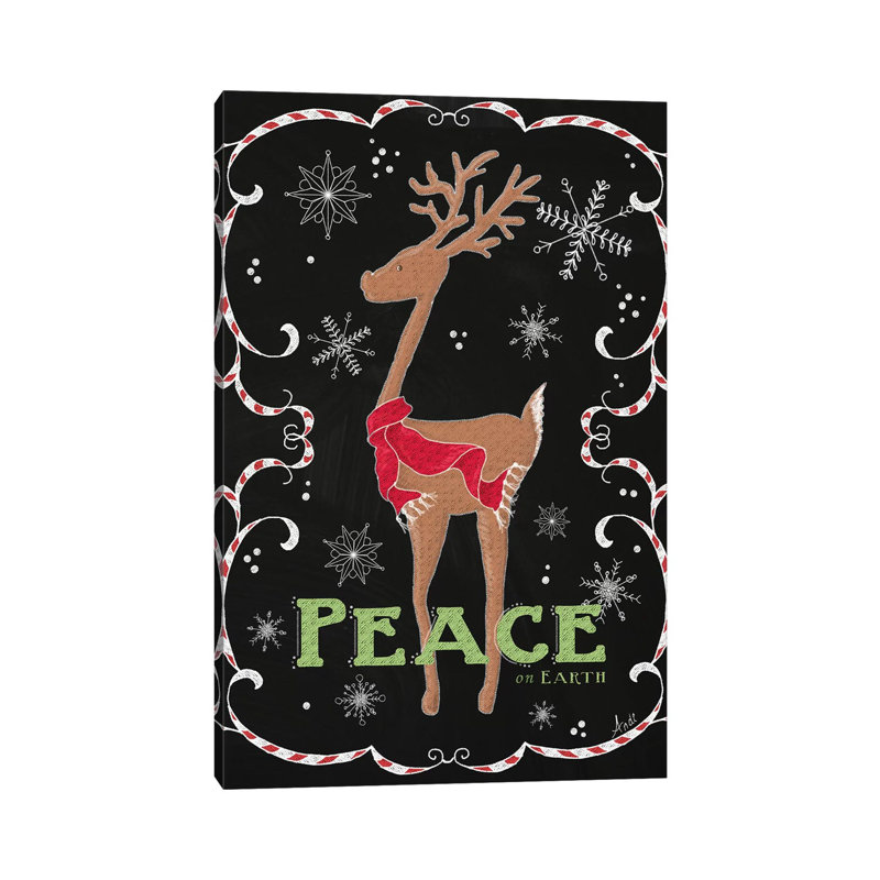 Peace On Earth Deer by Andi Metz - Wrapped Canvas Gallery-Wrapped Canvas Giclée, 45.72cm H x 30.48cm W