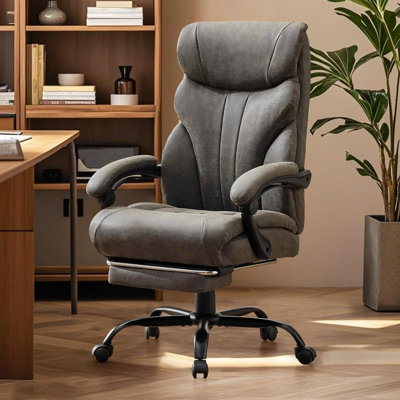 Ergonomic Office Chair, Wide PU Leather Gaming Chair with 90°-135° Reclining Backrest, 360° Swivel Wheels, Adjustable Height, 350 Lbs Capacity by Ivy Bronx