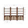 Boho 3-Shelf Bookshelf Cabinet With Rattan Doors