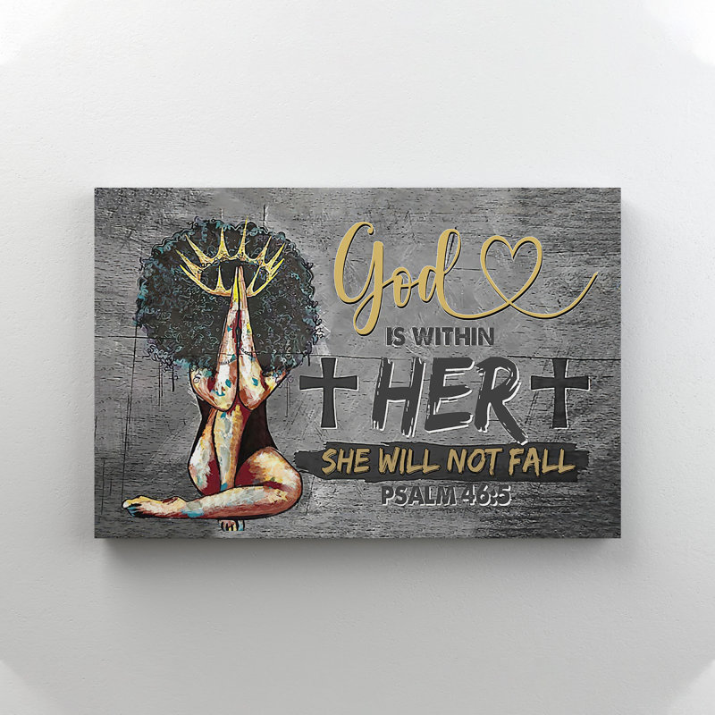«God Is sein Her Her», toile tendue avec châssis «In God We Trust», décor à la maison noir et doré
