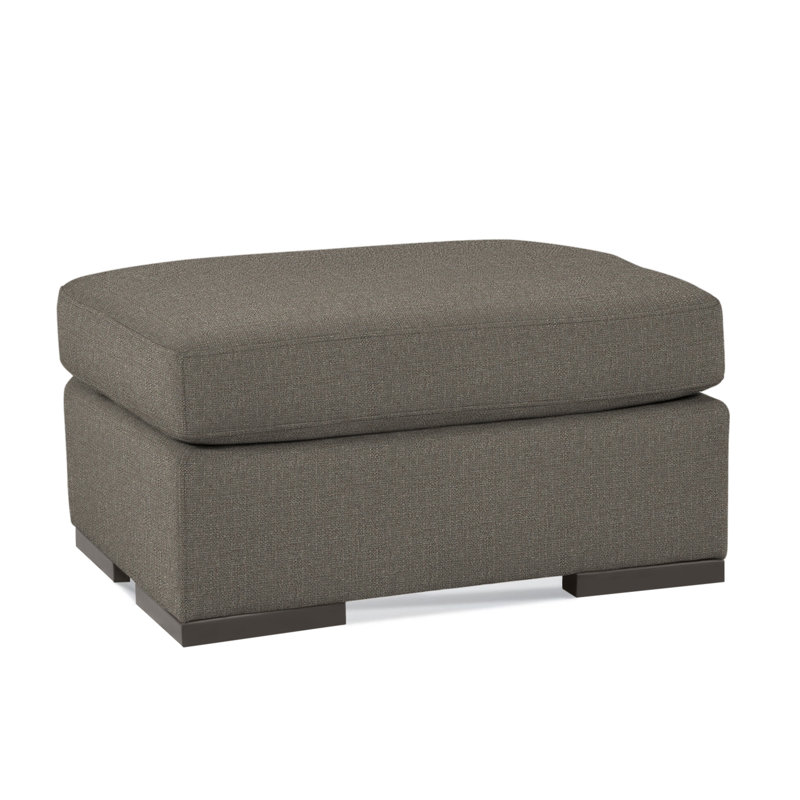 Memphis Ottoman, Gray Sugar Performance; 0863-84, Frost White
