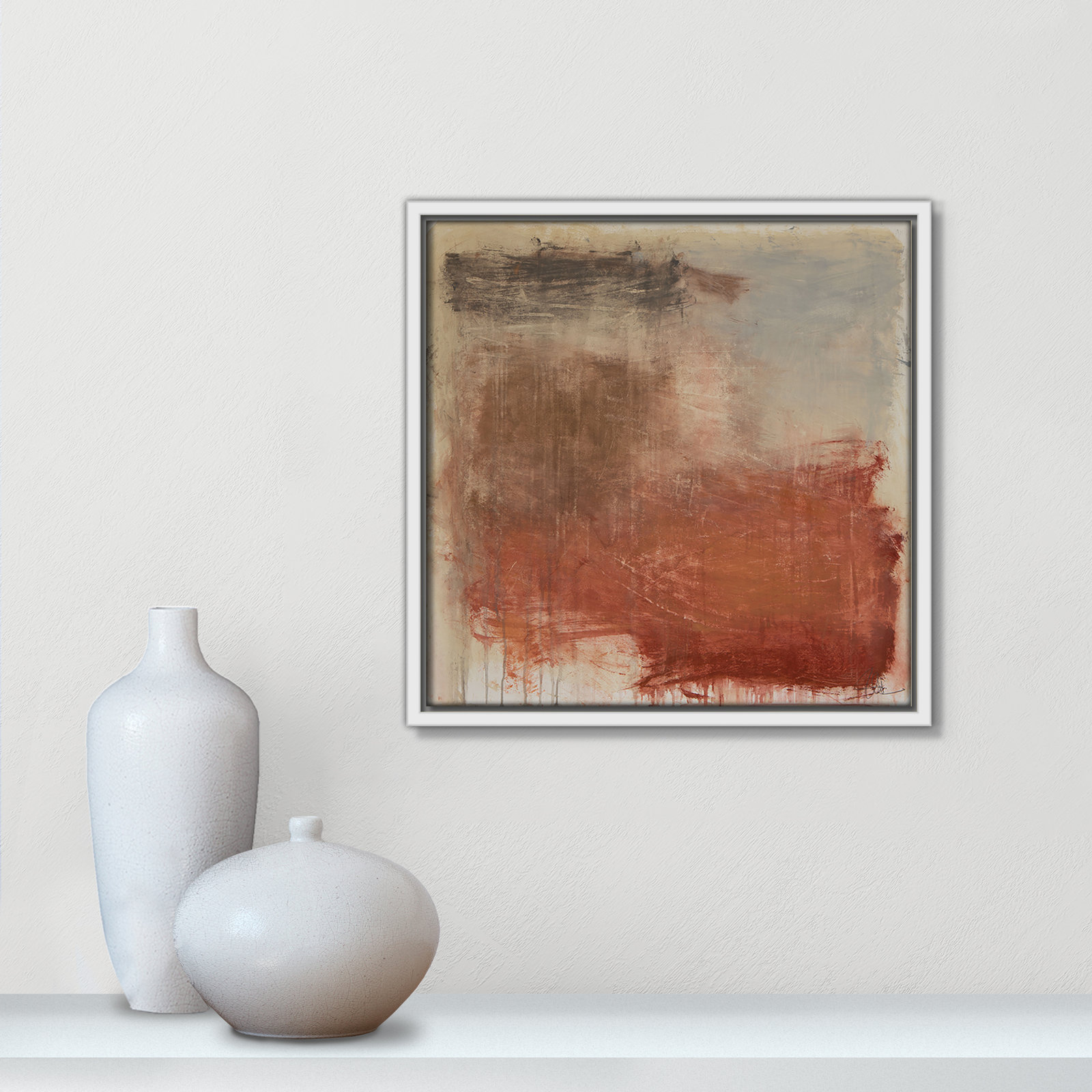 Colin "Autumn Over The Riviera" Print, 13.5" H x 13.5" W, White