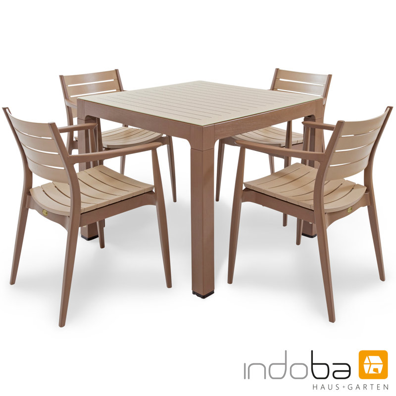 4 - Person Patio Dining Set with Square Table