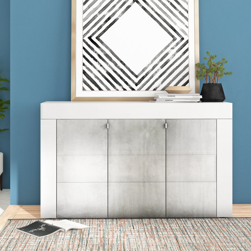 Emilee 138cm Sideboard, Gloss White