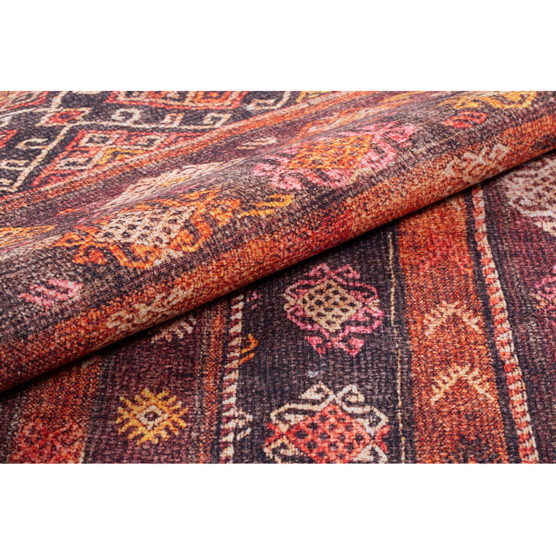 Tapis lavable en machine Premium, 4,6 x 6,2 pieds, 100% polyester, 1850 g / m² | Hauteur des poils: 0,2 po | Poly-coton écologique recyclé | Parfait pour le salon, la chambre à coucher et les endroits très passants