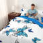 Ensemble de couvre-lit 3 pièces Blue Butterfly-131225676