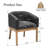 Mid-Century Dining Chair With Curved Backrest And Wood Legs-8115424