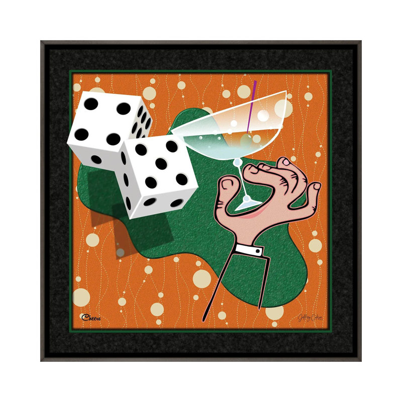 «Cheers 923», reproduction d'art sur toile encadrée, H 26 po x l 26 po, Gris