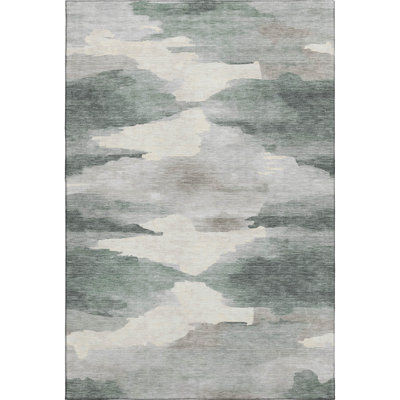 Premium Machine Washable Mayfield AMF2259 Swirls Rug