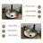 Glass Hand Hammered Circular Vessel Bathroom Sink with Faucet-130371089
