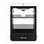 Meuble-lavabo moderne de 24 po avec lavabo en céramique - armoire noire, solutions de rangement pratiques, style évier à poignées argentées, rangement polyvalent, poignée, construction robuste, spacieuse, fonctionnelle-355225201