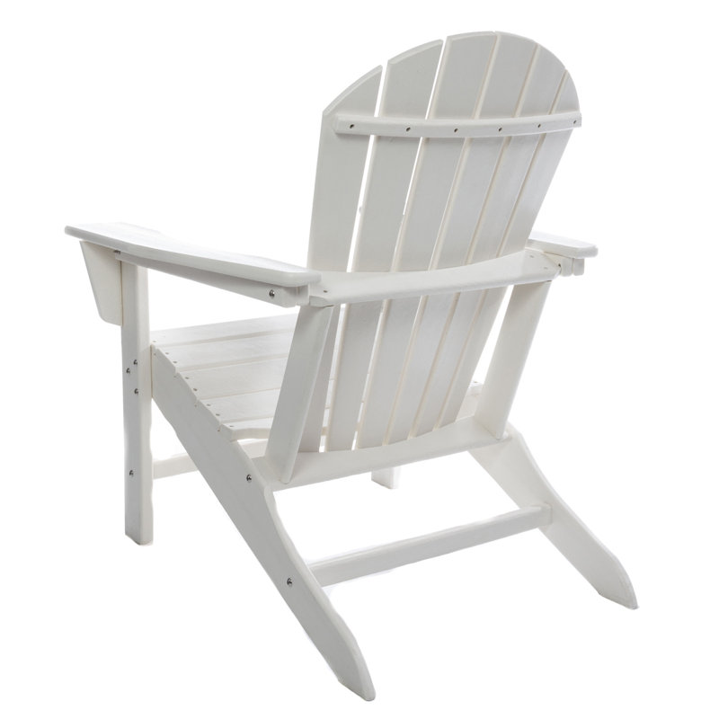 Chaise Adirondack en plastique Atilus, Blanc