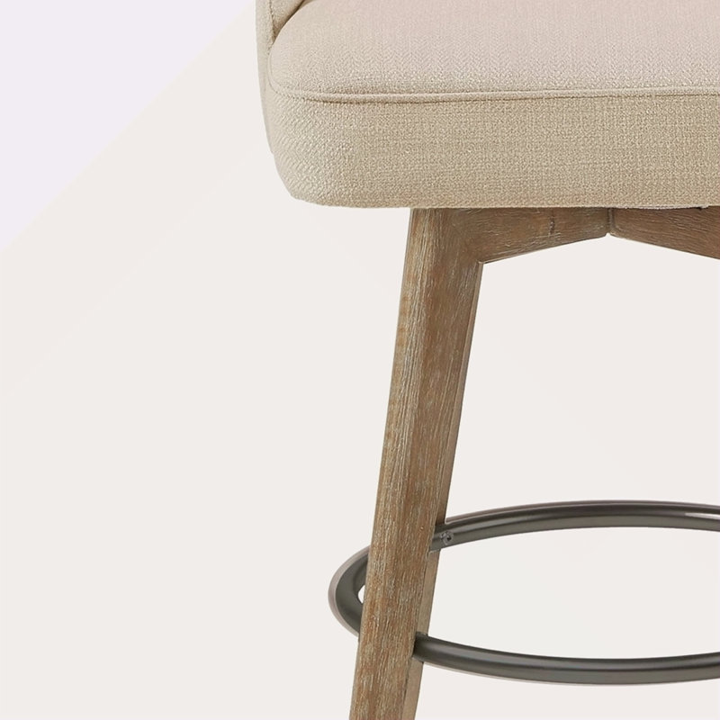 Tabouret de comptoir avec siège pivotant, Beige