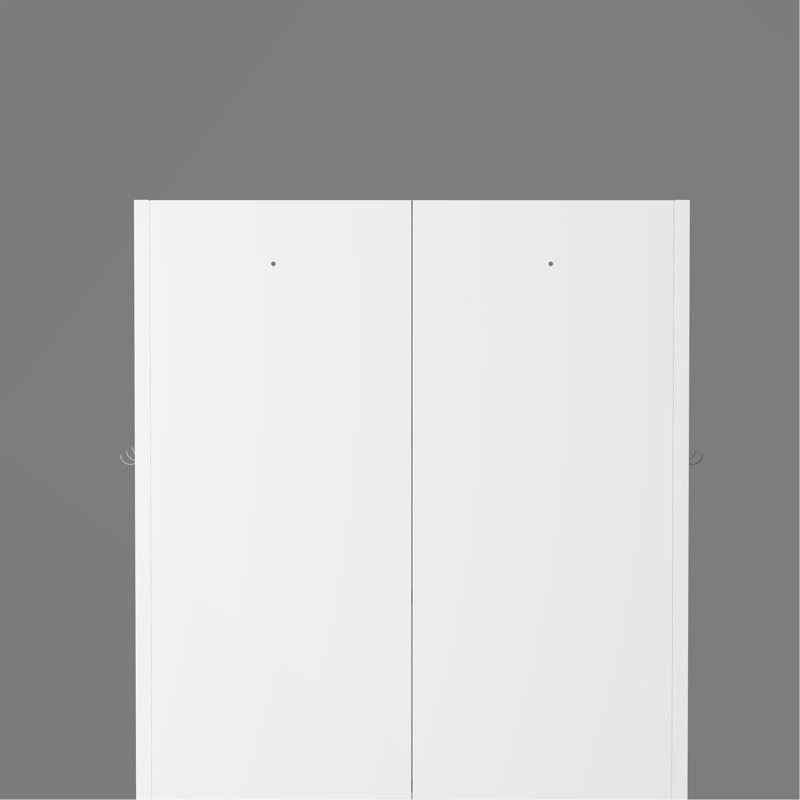 Rangement réglable pour garde-manger en métal blanc de 61 po avec 4 tablettes (capacité de 110 lb) et armoire robuste