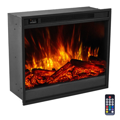 Abroms Recessed Wall Mounted Electric Fireplace