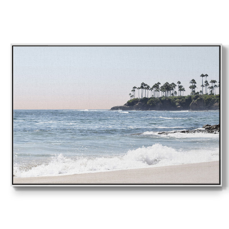 «Distant Palms», reproduction sur toile, Blanc, H 25 po x l 37 po x P 2 po