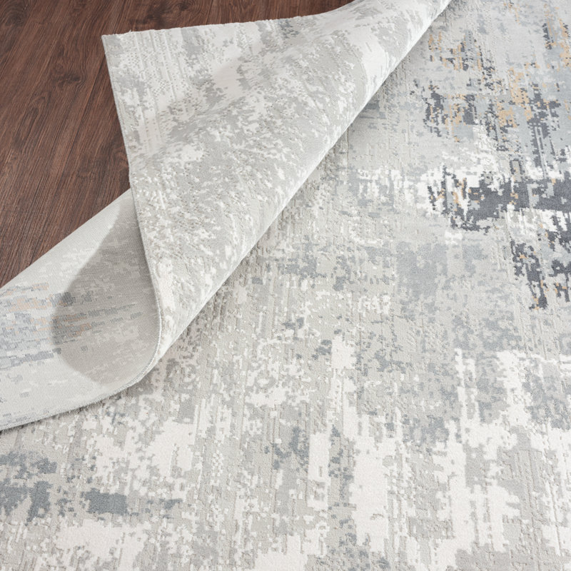 Area Rug in Gray, Rectangle 9'6" x 13'
