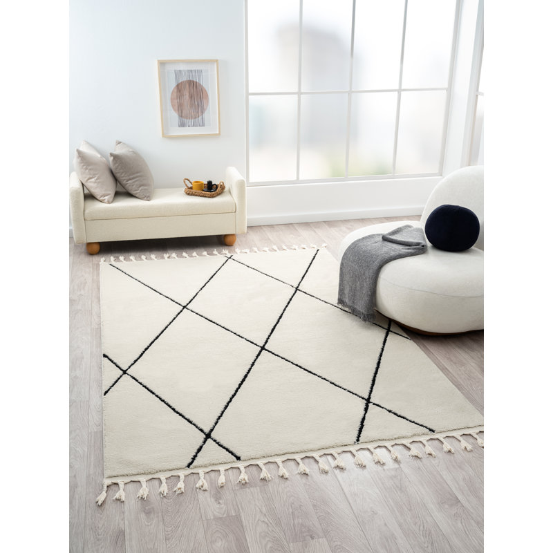 Charm Tapis white Rug, Rectangle 160 x 230cm