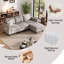 Canapé rembourré 78 po avec repose-pieds-517032258