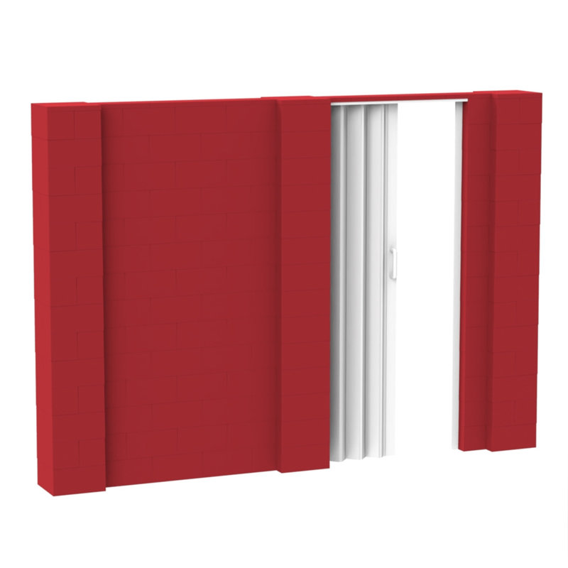 Ensemble mural bloc géant, Rouge, 120"