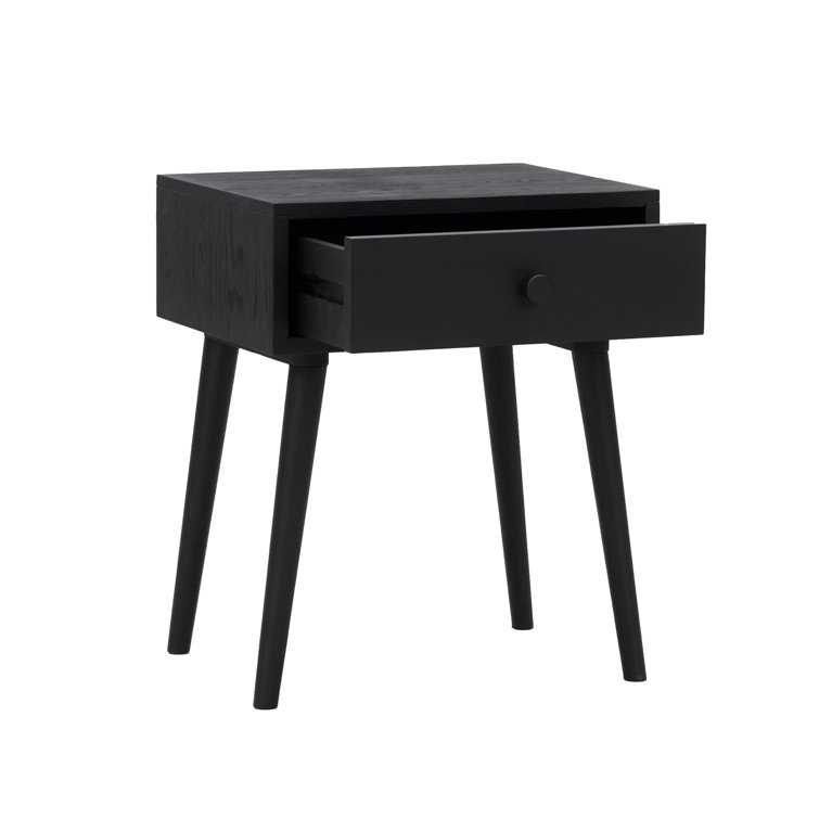 Solid Wood  Nightstand Lux Nightstand with Drawers, 150 lbs Capacity, Table with Storage Drawers