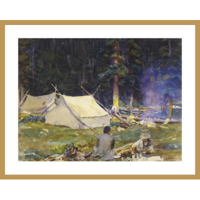 «Camping Near Lake O'Hara» par John Singer Sargent - impression giclée encadrée